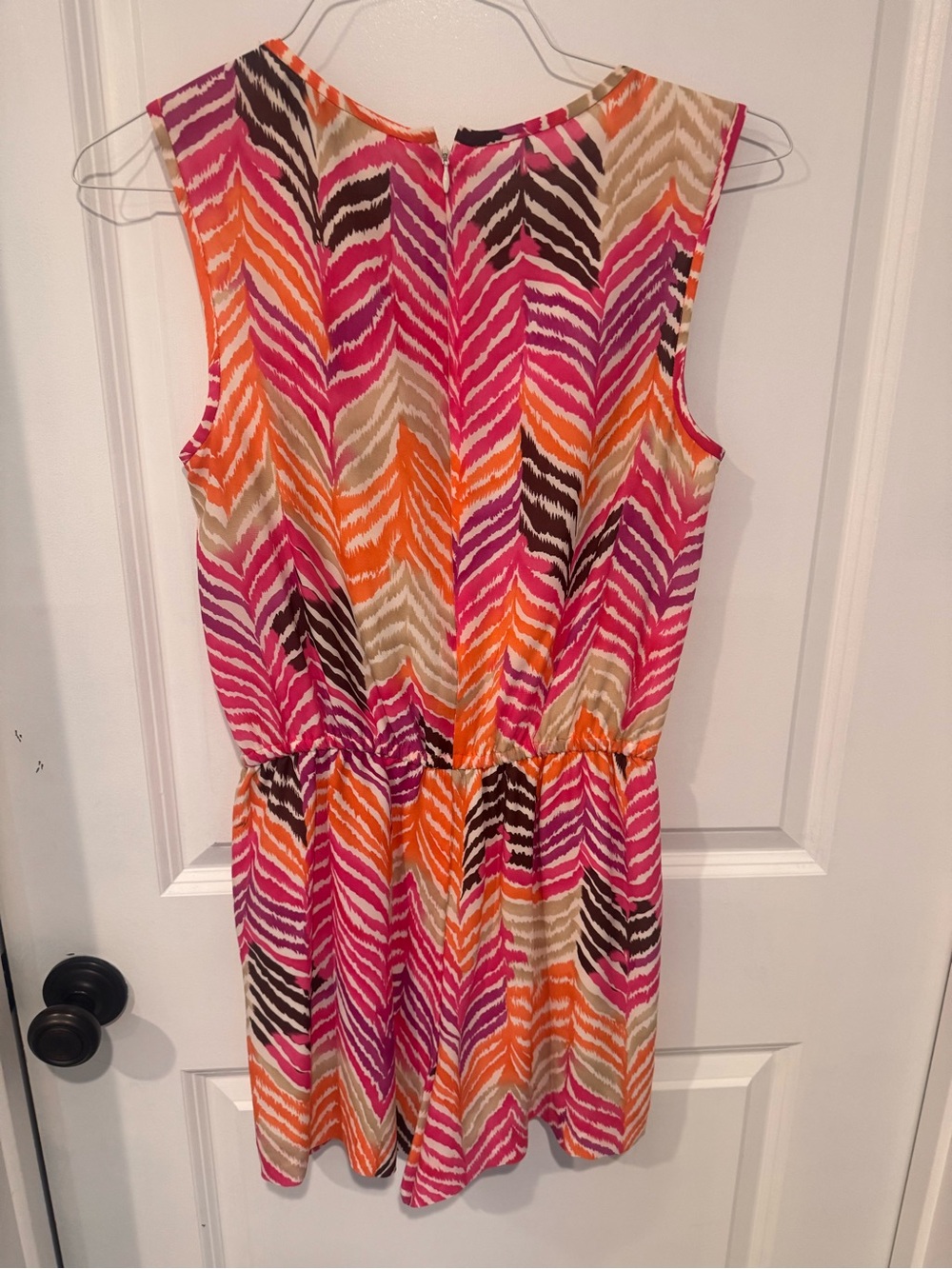 Trina Turk Fuchsia, Orange & Cream Sleeveless Printed Romper - Picture 2 of 2